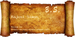 Bajcsi Simon névjegykártya